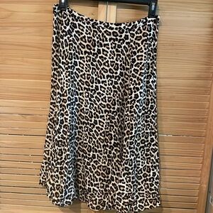 H&M Animal Print Midi Skirt